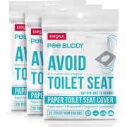 PeeBuddy Flushable Toilet Seat Cover - 20 Seat Covers Pack of 3