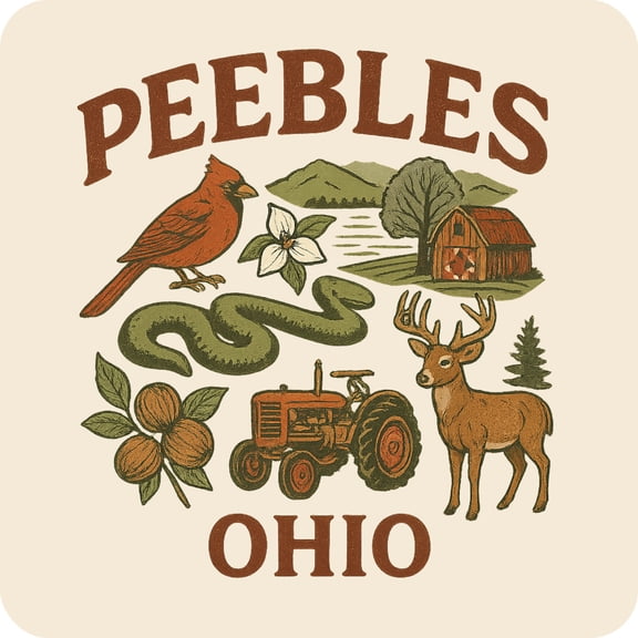 Peebles Ohio Keepsakes Souvenir Vinyl Sticker – Destination Travel Keepsake Collectible (4-Inches Wide)