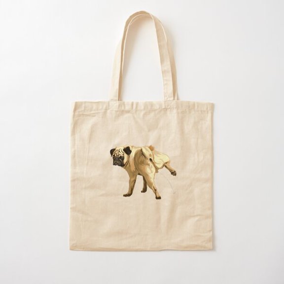 Peeing Dog Cotton Tote Bag Canvas Tote Bag, Family Gift For Mother, Her
