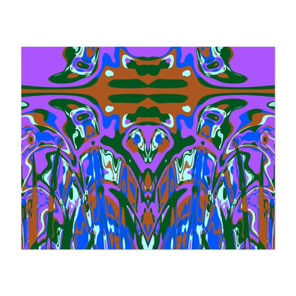 Peek A Boo - Digital Art Abstract Psychedelic Surrealism Modern Art Pattern Geometric Unframed Wall Art Print 6 x 8 inches