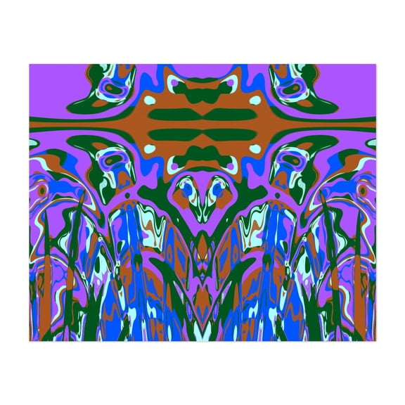 Peek A Boo - Digital Art Abstract Psychedelic Surrealism Modern Art Pattern Geometric Unframed Wall Art Print 9 x 12 inches