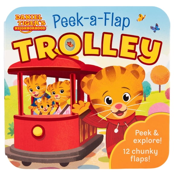 Peek-A-Flap Daniel Tiger Trolley, (Board Book)