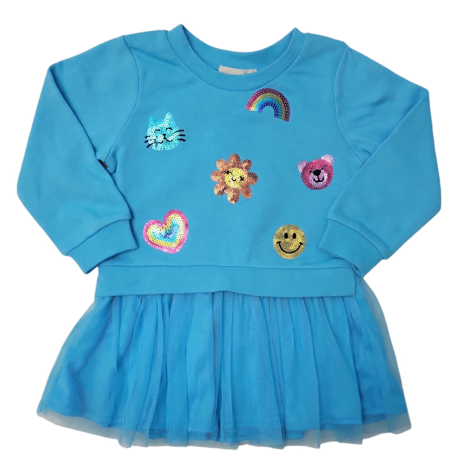 peek sequin dress Peek Toddler Girls Sequin Dress (Blue Patch, 3T)