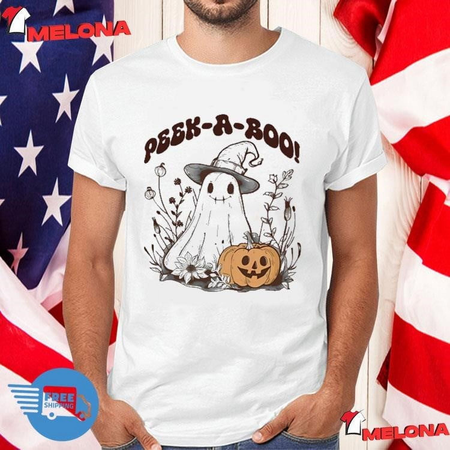Peekaboo Halloween Cute Ghost 2024 Shirt