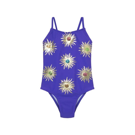 Peek girls Kids Foil Screen Sequins One-Piece, 2T, Blue
