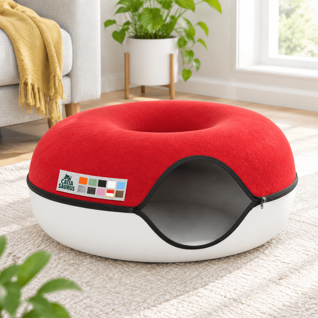 Peekaboo Cat Cave Extra Spaciofor Multiple & Large Cats 12+ Lbs Scratch ...