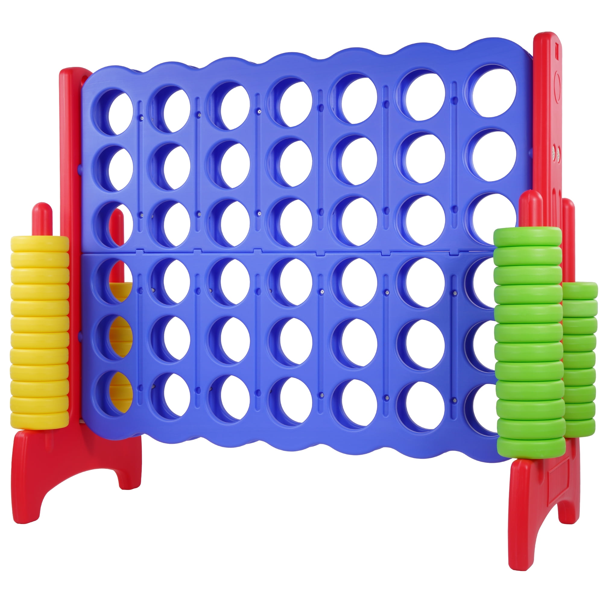 FlexWave 4-to-Score Game Set, with 42 Jumbo Rings and Quick-Release Slide, for All Ages, Perfect for Holiday Parties and Family Games, Large Size