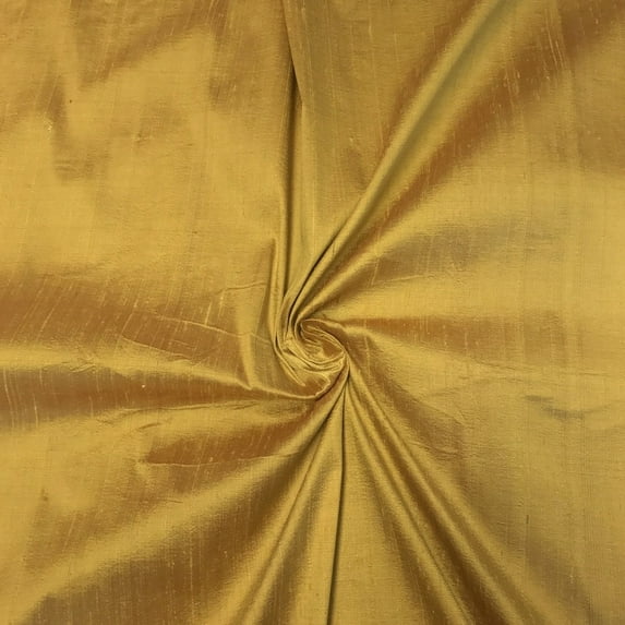 Peekdee Dupion Silk Readymade Solid Gold Fabric For Fashion Design Stitching 2 Meter Material Multiple Use Includes Dress And Home Décor