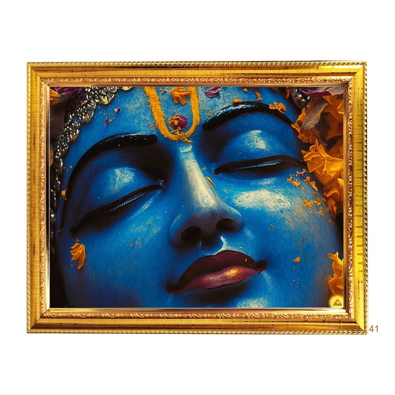 Peekdee Krishna Hindu Religious Photo Frame With Photo 22 x 28 cm