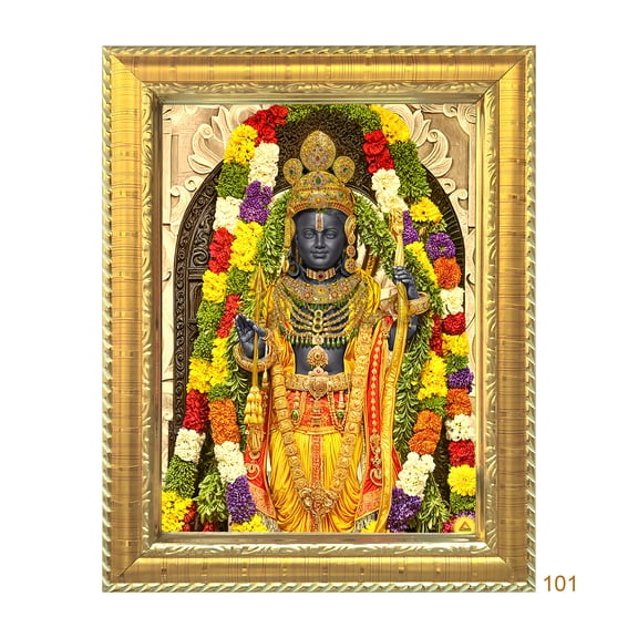 Peekdee Lord Ayodhya's Ram Table top Photo Frame Beautiful Religious Wall Hanging Scultpure Frame with Size 16.2 x 12 cm
