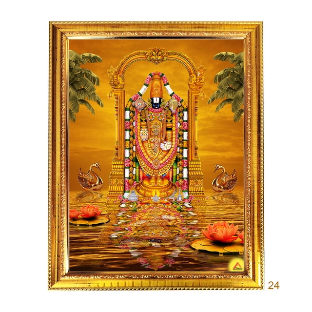 Peekdee Lord Venkateswara Religious Photo Frame Hindu Wall Hanging ...