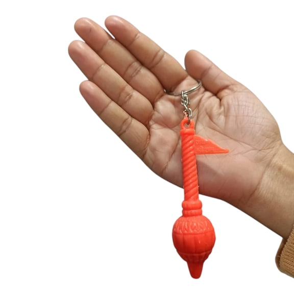 Peekdee Plastic Hanuman JI Gada Keychain Religious Key rings for Gifting
