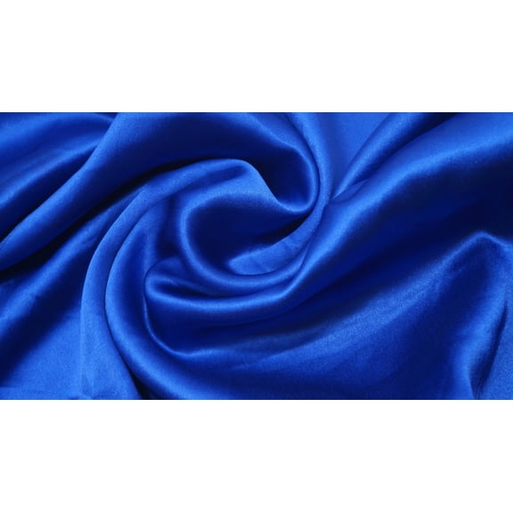 Peekdee Satin Fabric Material 1 Meter Solid Apparel Royal Blue Color Fashion Stitching Cloth For Pillow Cover and Crafts