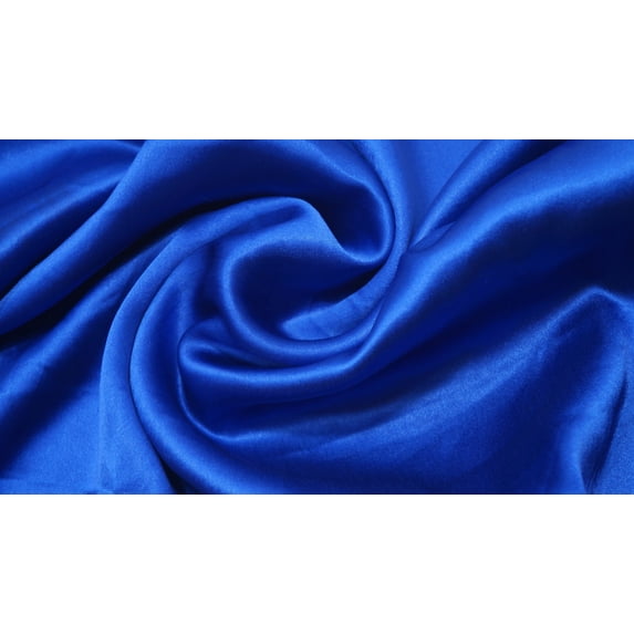 Peekdee Satin Fabric Material 5 Meter Solid Apparel Royal Blue Color Fashion Stitching Cloth For Pillow Cover and Crafts