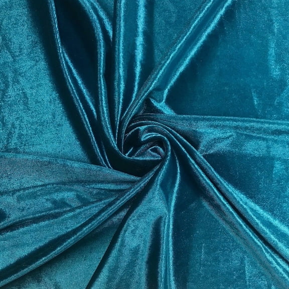 Peekdee Velvet Aqua Blue 1 Meter Fabric Material Solid Apparels For Fashion Stitched Dress and Pillow Cover