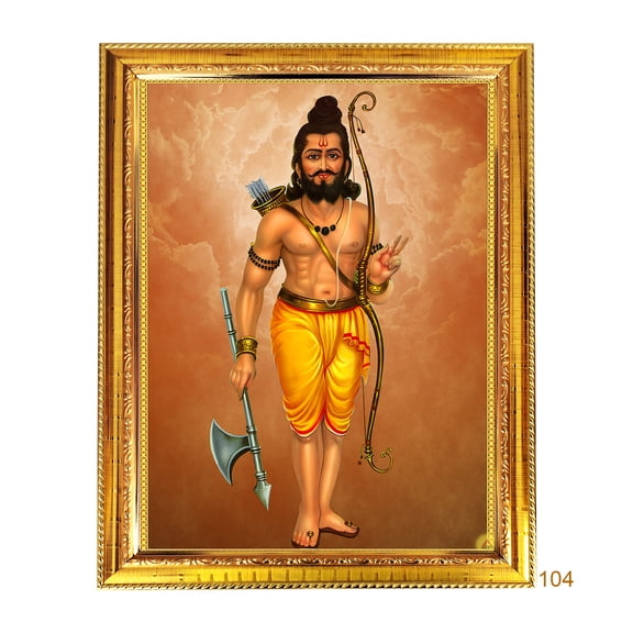 Peekdee Wall Hanging Hindu Religious Photo Frame With Size 30 x 40 cm Parashurama Lord Photo For Retrun Gift