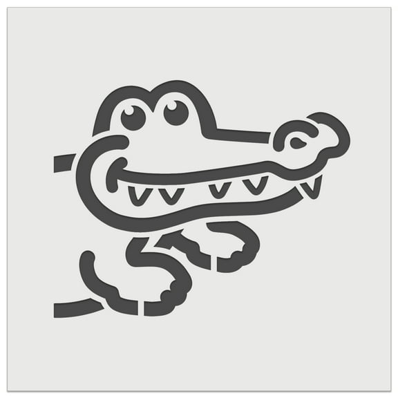 Peeking Alligator DIY Cookie Wall Craft Stencil - 4.5 Inch