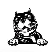 Peeking American Bully Dog Terrier Car Sticker, Dog Face Decals for Car Window Bumper, Pit Bull Dog Decals for Vehicle, Peeking Car Sticker Anime, Peekaboo Vinyl Cute