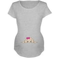 thumbnail image 1 of Peeking Baby Girl Maternity Soft T Shirt Heather MD, 1 of 1