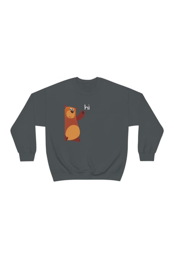 Peeking Bear Teen - Adult Unisex Pullover Sweatshirt. XL-5XL from TSmartArt @ Walmart