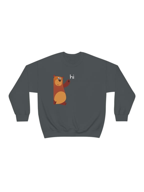 Peeking Bear Teen - Adult Unisex Pullover Sweatshirt. XL-5XL from TSmartArt @ Walmart