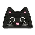 thumbnail image 1 of Peeking Black Cat Applique Multi-Color Embroidered Iron-On Patch - 3.5 Inch Large, 1 of 5