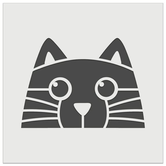 Peeking Black Cat DIY Cookie Wall Craft Stencil - 4.5 Inch