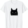 thumbnail image 1 of Peeking Black Cat Pocket Cute Men Women Kids Boys Girls T-Shirt, 1 of 5