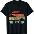 thumbnail image 1 of Peeking Black Cat Retro Kitten Vintage tshirt T-Shirt, 1 of 5
