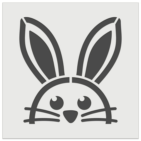 Peeking Bunny Rabbit DIY Cookie Wall Craft Stencil - 7.0 Inch