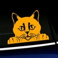 thumbnail image 1 of Peeking Cat - Vinyl Car Decal - Choose Color - [GOLDEN YELLOW], 1 of 1