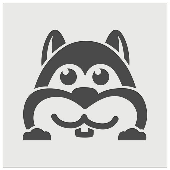Peeking Chipmunk DIY Cookie Wall Craft Stencil - 5.5 Inch