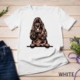 Peeking Chocolate Cocker Spaniel Dog Unisex T-shirt - Walmart.com