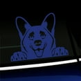 thumbnail image 1 of Peeking Corgi - Vinyl Car Decal - Choose Color - [KING BLUE], 1 of 1