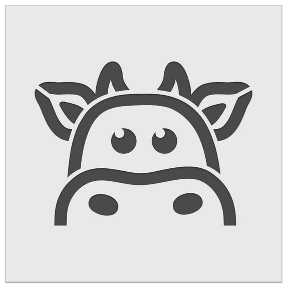 Peeking Cow DIY Cookie Wall Craft Stencil - 9.0 Inch