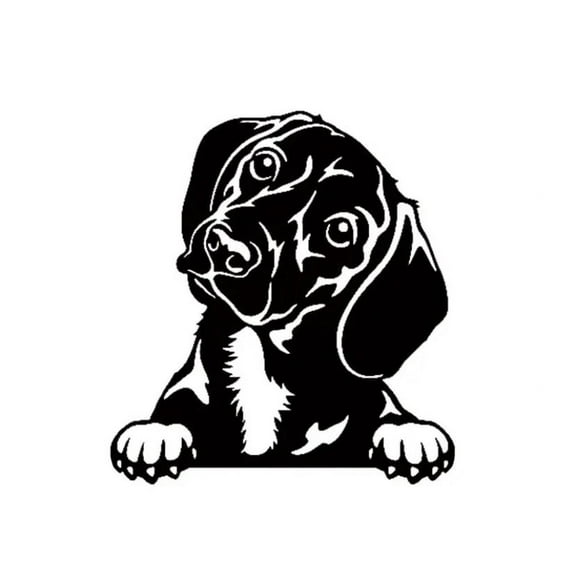 Peeking Dachshund Decals for Car, Dog Decals for Window Trunk Bumper, Dachsie Dog Decals for Truck Car Van RV, Car Decal Anime Cute,