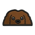 thumbnail image 1 of Peeking Doggy Dog Puppy Applique Multi-Color Embroidered Hook & Loop Patch - 2.5 Inch Small, 1 of 5