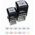 thumbnail image 1 of Peeking Doggy Dog Puppy Self-Inking Rubber Stamp Ink Stamper - Brown Ink - Small 1 Inch, 1 of 7