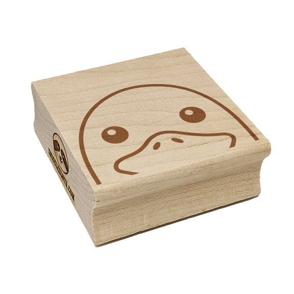 Peeking Duck Goose Square Rubber Stamp Stamping Scrapbooking Crafting - Small 1.25in
