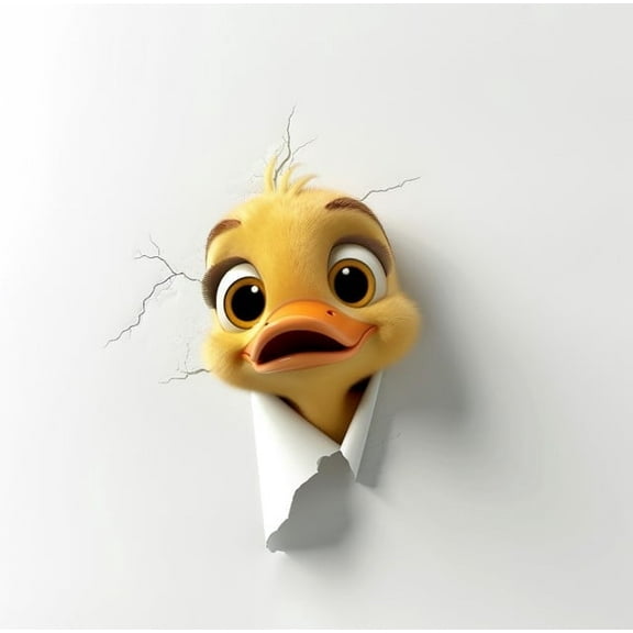 Peeking Duck for Car Bumper, Window, Car Panel, and Trunk Cute Funny Vinyl Waterproof Unique Car Sticker Decal