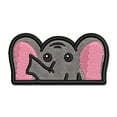thumbnail image 1 of Peeking Elephant Applique Multi-Color Embroidered Hook & Loop Patch - 3 Inch Medium, 1 of 5