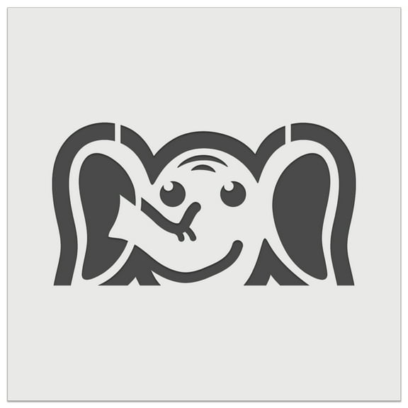 Peeking Elephant DIY Cookie Wall Craft Stencil - 4.5 Inch