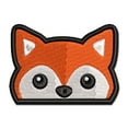 thumbnail image 1 of Peeking Fox Applique Multi-Color Embroidered Iron-On Patch - 2.5 Inch Small, 1 of 5