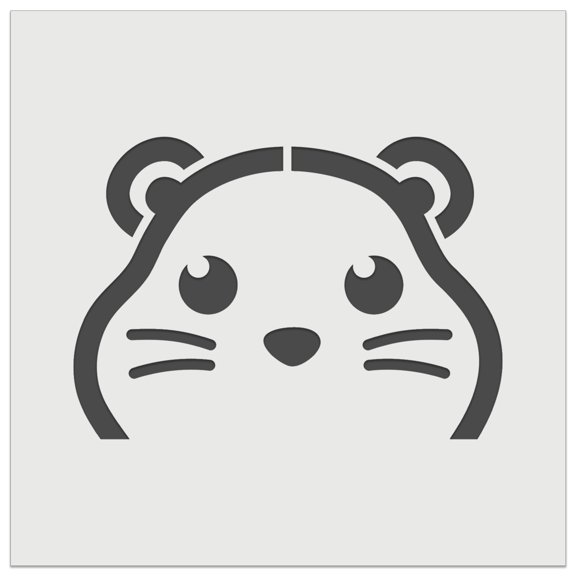 Peeking Hamster Gerbil DIY Cookie Wall Craft Stencil - 3.5 Inch