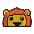thumbnail image 1 of Peeking Lion Applique Multi-Color Embroidered Hook & Loop Patch - 2.5 Inch Small, 1 of 5