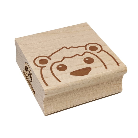 Peeking Lion Square Rubber Stamp Stamping Scrapbooking Crafting - Small 1.25in