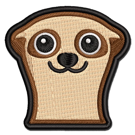 Peeking Meerkat Applique Multi-Color Embroidered Hook & Loop Patch - 3 Inch Medium