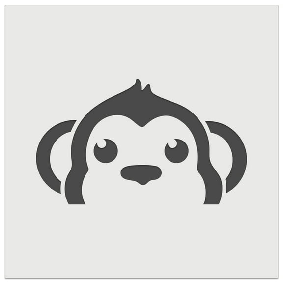 Peeking Monkey DIY Cookie Wall Craft Stencil - 7.0 Inch
