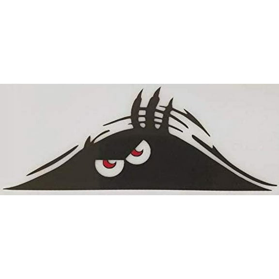 Peeking Monster with Reflective red Eyes Trunk car Decal Vinyl Sticker Window Truck Bumper Safe for Vehicle Paint - Extra Decals with Every Order