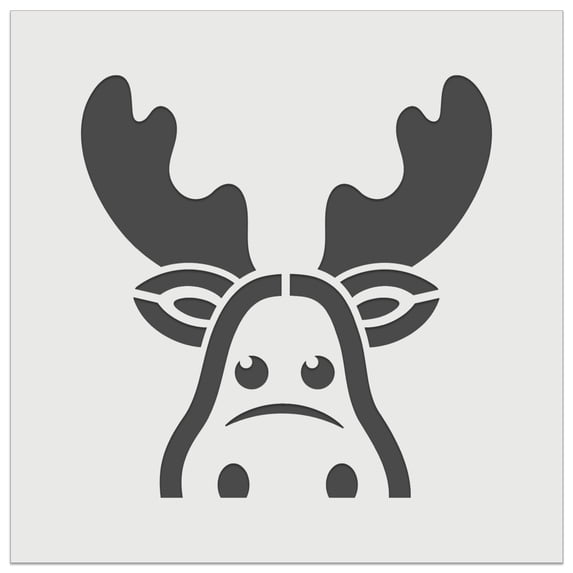 Peeking Moose DIY Cookie Wall Craft Stencil - 3.5 Inch